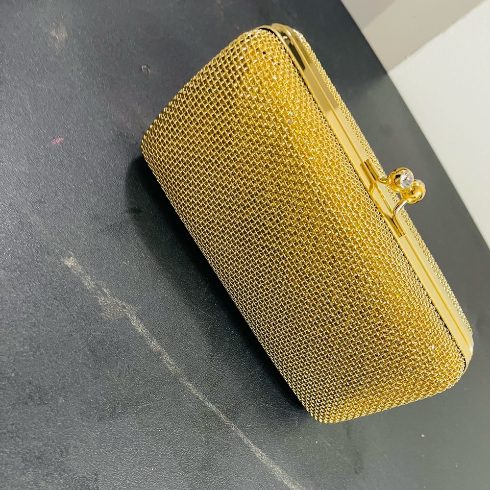 Wedding clutch gold.